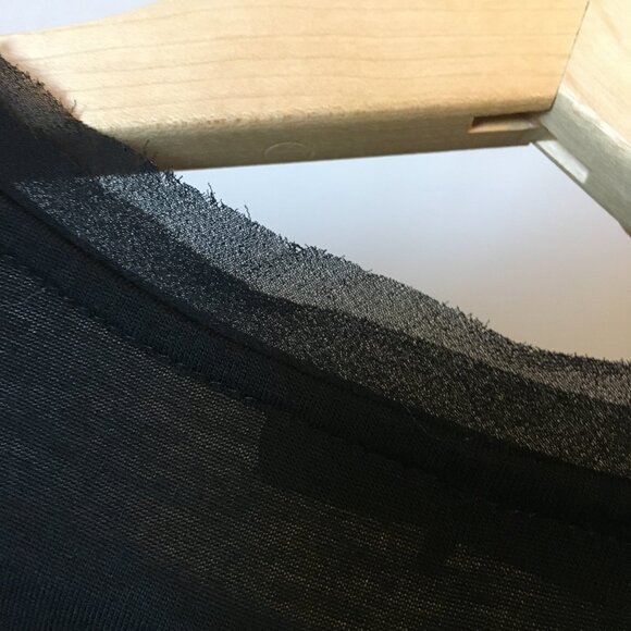 Olsen Europe Beadwork and Sequin Feather Print Black Tee - Picture 7 of 16